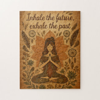 🧩 Inhale the Future, Exhale the Past – Boho Yoga  Puzzle