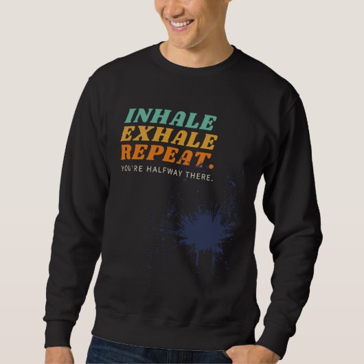 Inhaleexhalerepeat Farbiger Schlag Sweatshirt (Vorderseite)
