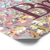 Inhalieren, Ausatmen, Glitzer Typografie atmen Poster (Ecke)