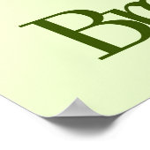 Inhalieren, Ausatmen, Retro grüne Typografie atmen Poster (Ecke)