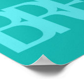 Inhalieren, Ausatmen, Retro-Typografie atmen Poster (Ecke)