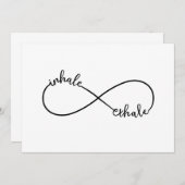 Inhalieren, Ausatmen, Unendlichkeitszeichen Einladung (Vorne/Hinten)
