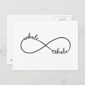 Inhalieren, Ausatmen, Unendlichkeitszeichen Postkarte (Vorne/Hinten)