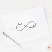 Inhalieren, Ausatmen, Unendlichkeitszeichen Runder Aufkleber (Umschlag)