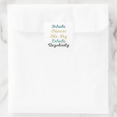 Inhalieren chinesischer Stir-Fry Exhale Negativity Quadratischer Aufkleber (Tasche)