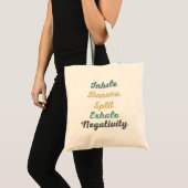 Inhalieren der Bananensplit Exhale Negativity Shop Tragetasche (Vorderseite (Produkt))