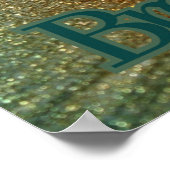 Inhalieren der Exhale-Atmung Entspannender Glitzer Poster (Ecke)