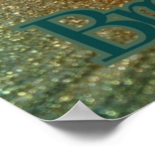 Inhalieren der Exhale-Atmung Entspannender Glitzer Poster (Ecke)