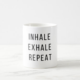 Inhalieren der Exhale Wiederholung - Funny Gym Red Kaffeetasse