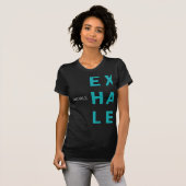 Inhalieren des Exhale Minimalistisches Design für T-Shirt (Vorne ganz)