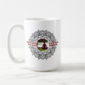 Inhalieren des Friedensstifters Yoga Meditation Ch Kaffeetasse (Links)