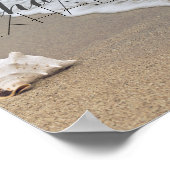 Inhalieren eines Ausatmungsposters Meeresstrandfot Poster (Ecke)