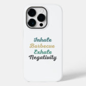 Inhalieren eines Barbecue Exhale Negativity Handy Case-Mate iPhone Hülle (Rückseite)
