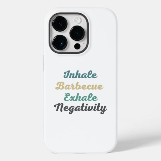 Inhalieren eines Barbecue Exhale Negativity Handy Case-Mate iPhone Hülle (Rückseite)
