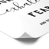 Inhalieren eines Schwarz-weißen Yoga-Zitat-Posters Poster (Ecke)