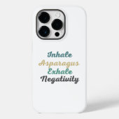 Inhalieren eines Sparagus Exhale Negativity Handy Case-Mate iPhone Hülle (Rückseite)