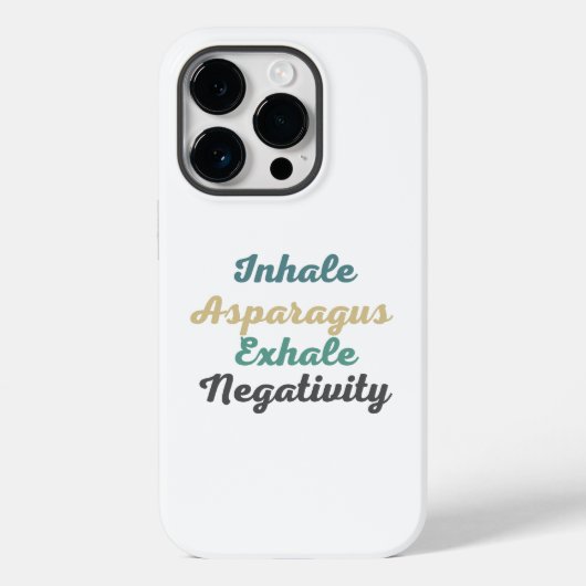 Inhalieren eines Sparagus Exhale Negativity Handy  Case-Mate iPhone Hülle (Rückseite)