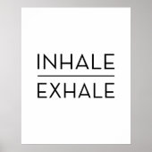 Inhalieren eines Yoga-Zitats für Motivierend Typog Poster (Vorne)