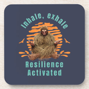 Inhalieren, Exhale Resilienz aktiviert Bigfoot Getränkeuntersetzer