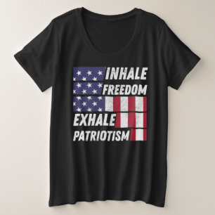 Inhalieren Freiheit Exhale Patriotismus - Patriot  Große Größe T-Shirt