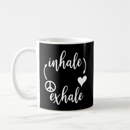 Inhalieren Liebe Exhale Peace Shirt Inhale Exhale  Kaffeetasse (Links)