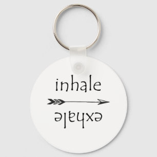 Inhalieren Sie ausatmen atmen Yoga-Meditation Schlüsselanhänger