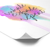 Inhalieren Sie einen Ausatmungsposter auf Aquarell Poster (Ecke)