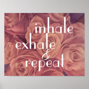 inhalieren Sie hübsche Rosen, inspirierend Poster