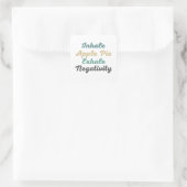 Inhalieren von Apfelkuchen-Exhale-Negativitätskleb Quadratischer Aufkleber (Tasche)