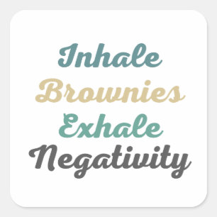 Inhalieren von Brownies Exhale Negativity Stickers