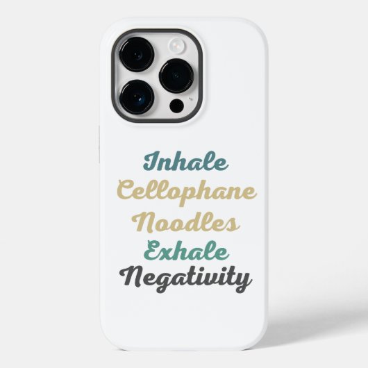 Inhalieren von Cellophan-Noodles Exhale-Negativitä Case-Mate iPhone Hülle (Rückseite)