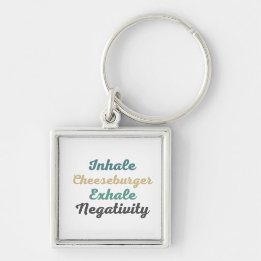 Inhalieren von Cheeseburger Exhale Negativations-S Schlüsselanhänger (Vorne)