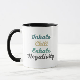 Inhalieren von Chili Exhale Negativity Tasse und C