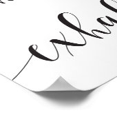 Inhalieren von Exhale Yoga Meditation Moderne Typo Poster (Ecke)