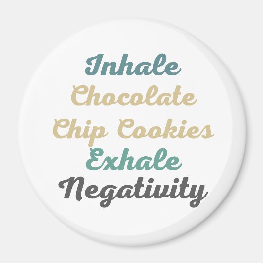 Inhalieren von Schokolade Chip Cookies Exhale Nega Magnet (Vorne)