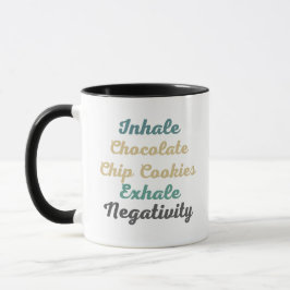 Inhalieren von Schokolade Chip Cookies Exhale Nega Tasse