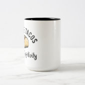 Inhalieren von Tacos Exhale Negativität Zweifarbige Tasse (Mittel)