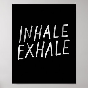 Inhalieren, Yoga-Ausatmen Poster