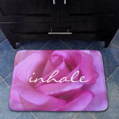 Inhalieren Zitat Hot Pink Rose Blume Foto Modernes Badematte