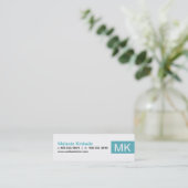 Inhalt (Aquamarin) Mini Visitenkarte (Stehend Vorderseite)