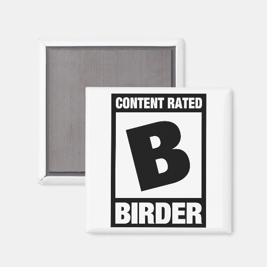 Inhalt B: Vogelbeobachter Magnet (Vorderseite/Rückseite)