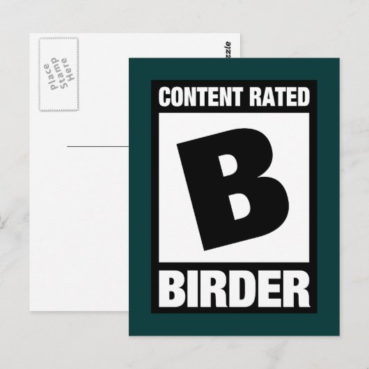 Inhalt B: Vogelbeobachter Postkarte (Vorne/Hinten)