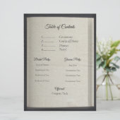 Inhalt des feierlichen Programms (Stehend Vorderseite)