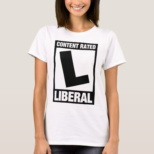 Inhaltsangabe liberal-lustig Demokrat T-Shirt (Vorderseite)