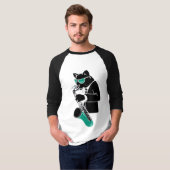 Inhaltsax-Katze - aquamarin T-Shirt (Vorne ganz)
