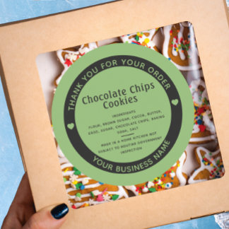 Inhaltsstoff des Cookie-Aufklebers für grüne Hütte Runder Aufkleber