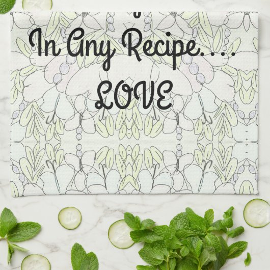 Inhaltsstoff...LIEBE Geschirrtuch (Gefaltet)