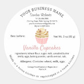 Inhaltsstoffe der kalifornischen Hütte Runder Aufkleber (Vorderseite)