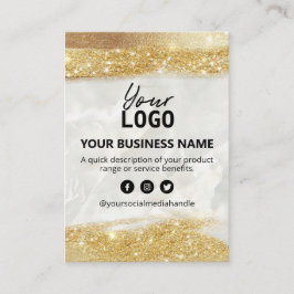 Inhaltsstoffe der Preisliste Gold-Glitzer Visitenkarte