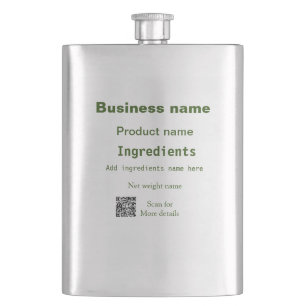 Inhaltsstoffe geben den Namen der Produkt-Gewichts Flachmann